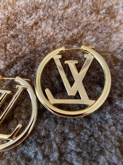 lv earrings etsy